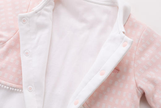 拉比-童衣类（秋）H4森语花边假两件连体衣粉(PH) 商品图6