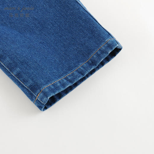 马克珍妮男女童纯棉宽松直筒牛仔裤 儿童裤子童装春秋款241517 商品图4