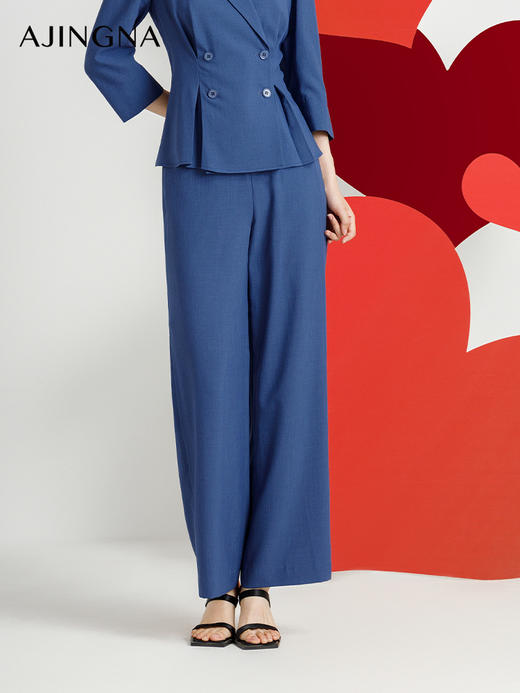 【商场同款】阿菁娜2024秋季新款经典直筒西装裤A29Q110033 商品图0