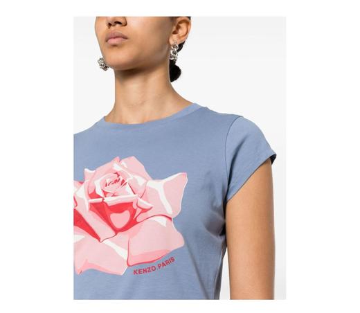 【特价商品不退不换】KENZO T恤女  FE52TS1094SO-67 BLUE. 商品图4