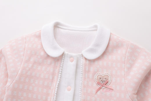 拉比-童衣类（秋）H4森语花边假两件连体衣粉(PH) 商品图2