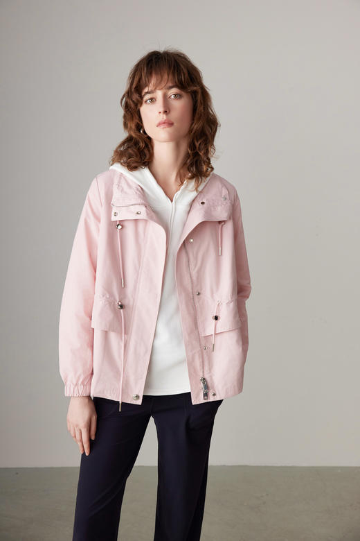 COCO ZONE立领纯色外套抽绳收腰松紧袖口夹克 23C19192 商品图0