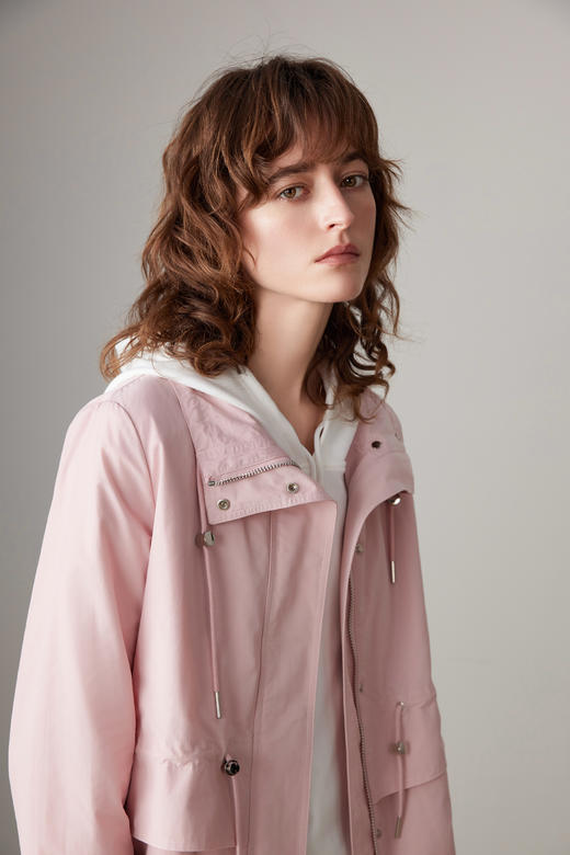 COCO ZONE立领纯色外套抽绳收腰松紧袖口夹克 23C19192 商品图1