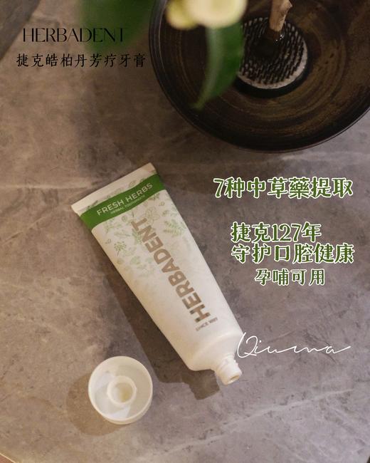 保税捷克Herbadent皓柏丹草本牙膏清洁护牙龈清新含氟 商品图0