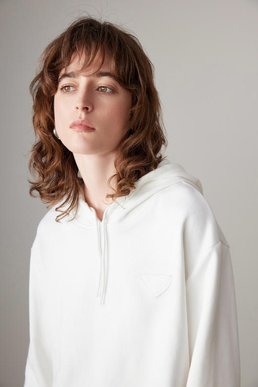 COCO ZONE通勤风纯色系绳连帽卫衣贴布绣长袖 23C29492 商品图1