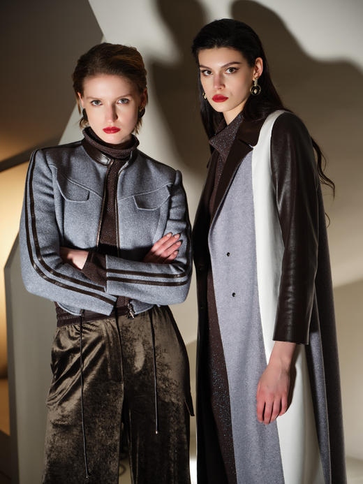 SAFICOO 复古摩登 包容性强 撞色设计大衣 商品图2