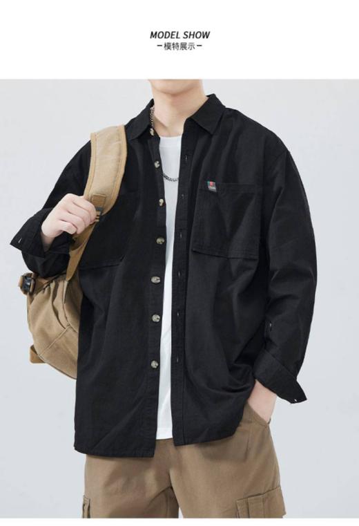 🌸🌸【泰迪熊TEDDYBEAR男士百搭工装纯棉宽松休闲衬衣1613款】✅舒适柔软面料；🔺质感挺括 手感干爽穿着不贴身舒适有骨架 商品图2