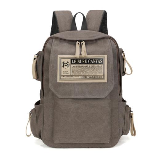 👍👍👍【沐桻大容量双肩帆布包】🌼1、全棉帆布，定制高密重码帆布，柔软舒适，🌟透气耐磨 2、品牌定制logo,经典印花内衬，定制五金 商品图4