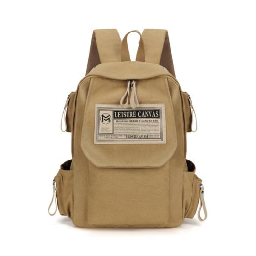 👍👍👍【沐桻大容量双肩帆布包】🌼1、全棉帆布，定制高密重码帆布，柔软舒适，🌟透气耐磨 2、品牌定制logo,经典印花内衬，定制五金 商品图5