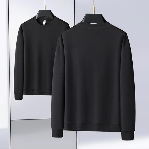 【Q】【新款DX】大依优型大码圆领卫衣长袖加肥加大休闲运动上衣男打底衫胖子 商品图8