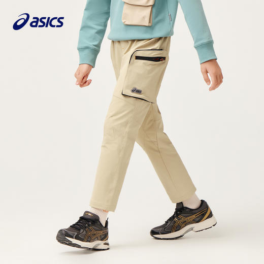 【商城同款】ASICS/亚瑟士童装秋季廓形梭织长裤童趣柔软弹力长裤 商品图0