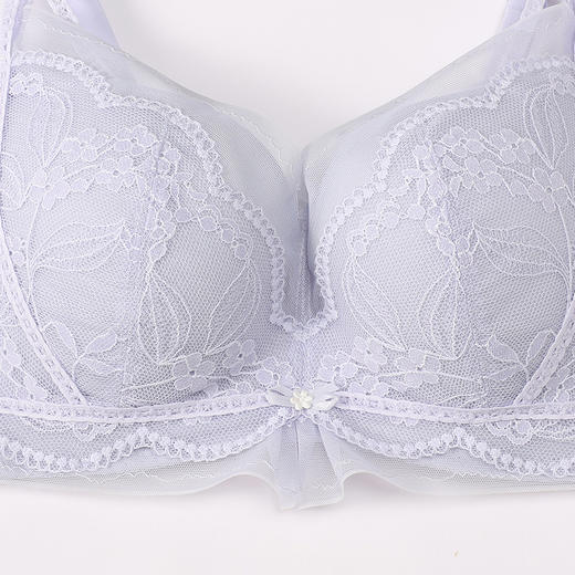 都市丽人内衣自然舒适常规文胸蕾丝薄文胸3/4杯三排扣无钢圈LBTAA4 商品图4