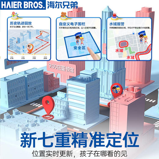 【海尔兄弟C2】海尔兄弟（HAIERBROS）【无游戏无广告】儿童电话手表智能6-12岁小学生专用可插卡GPS定位视频防水学生手表男女孩礼物 商品图4