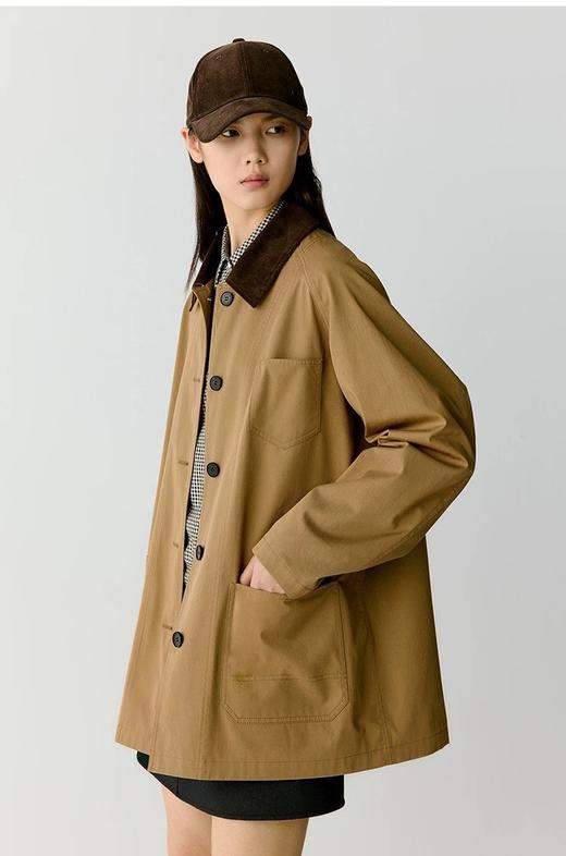 预售5天内发，高密斜纹棉夹克外套 甄选优质长绒棉 特殊染整工艺 成衣挺括富有韧性 多口袋设计 恰当松量 插肩袖型 商品图1