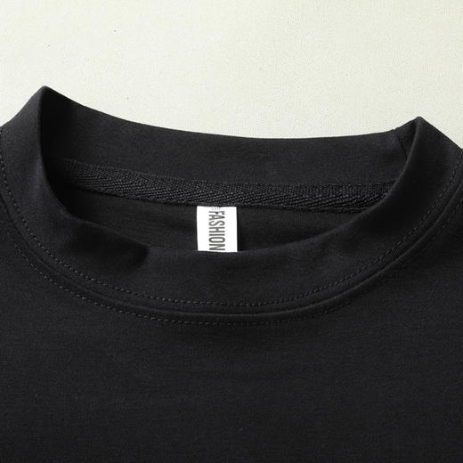 【新款DX】大依优型大码中领打底衫T恤长袖加肥加大休闲运动上衣男打底衫胖子 商品图4