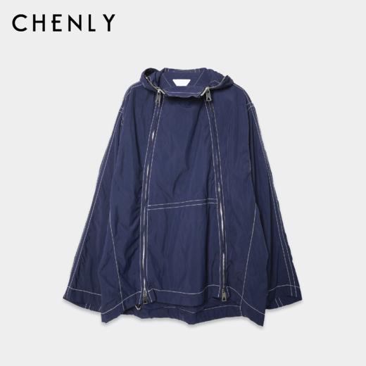 尘衣｜男女同款撞色明线宽松版夹克 商品图0