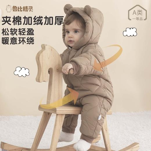 【婴儿秋冬夹棉连体衣】婴儿棉服秋冬款连体衣宝宝冬装衣服夹棉外出服棉衣 商品图3