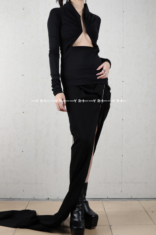 Rick Owens | Prong黑色尼龙弹力针织 商品图0