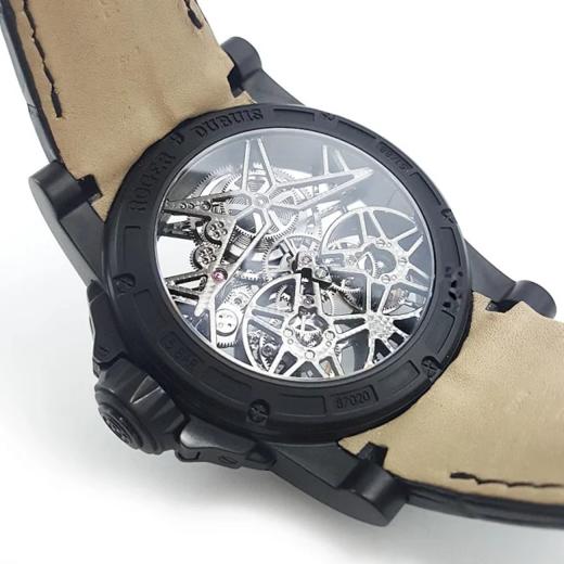 【98新正品】Roger Dubuis罗杰杜彼王者系列钛金属45mm双陀飞轮手动机械机芯男表271223LV03 商品图4