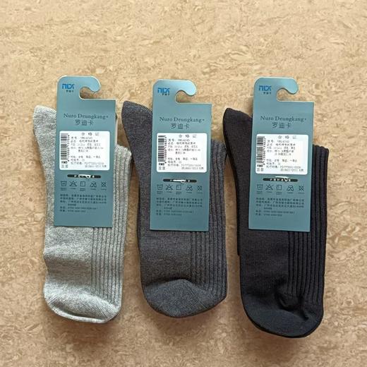 NM14243  【1双】精梳棉休闲纯色坑条男袜 商品图1