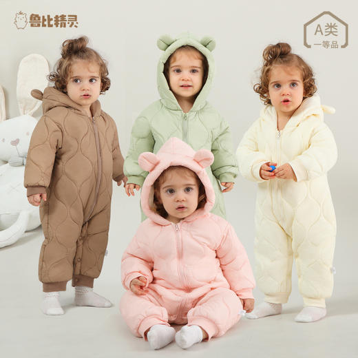 【婴儿秋冬夹棉连体衣】婴儿棉服秋冬款连体衣宝宝冬装衣服夹棉外出服棉衣 商品图0