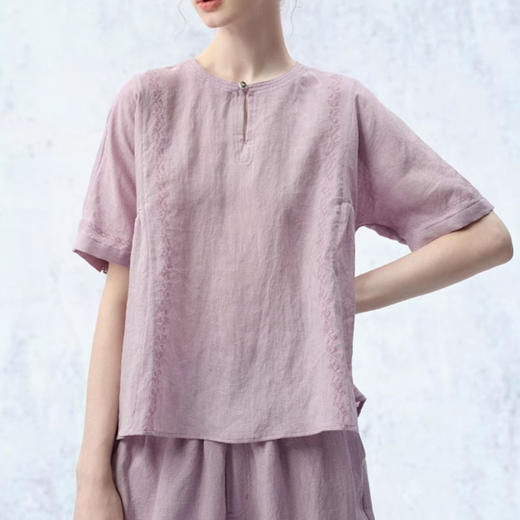 裁缝学苑AS311新中式衬衫纸样女装圆领上衣半开拼接衬衣小衫样板 商品图3