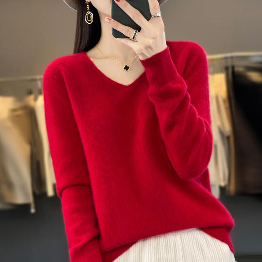 板绘-XK1110一线成衣V领羊毛衫 商品图14