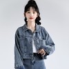 雀说 短款牛仔外套女港味百搭夹克复古宽松休闲上衣20240813002 商品缩略图3