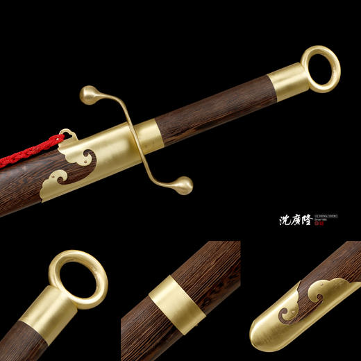 手工纯铜太极刀 武术刀 沈广隆剑铺 龙泉沈广隆宝剑 标准太极刀sgl-9006 未开刃 商品图3