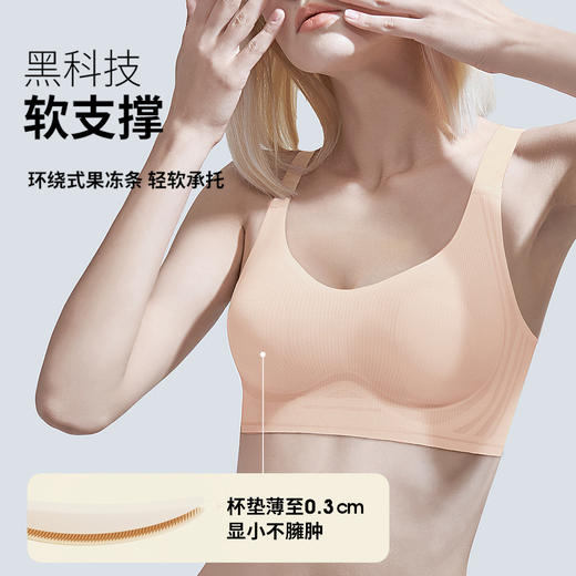 D1-💟【B-E杯】【大胸显小】润微7号杯内衣女云感软支撑轻薄显瘦收副乳防下垂文胸罩 小蓝莓1.0
 商品图2