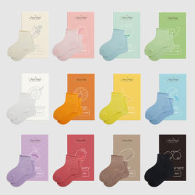 JOANNALONNG Kid's 秋冬儿童精梳棉无骨手缝卷口宝宝短筒袜盒装