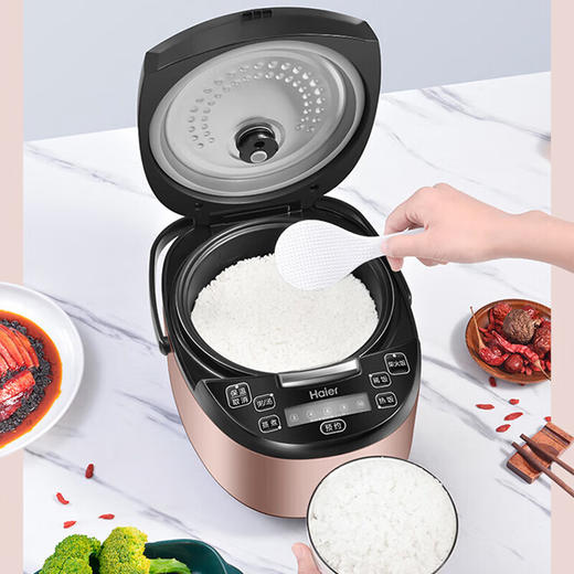 海尔多功能电饭煲3升电脑式家用电饭锅1-3人FBS-F3091C升级 咖啡色 商品图3