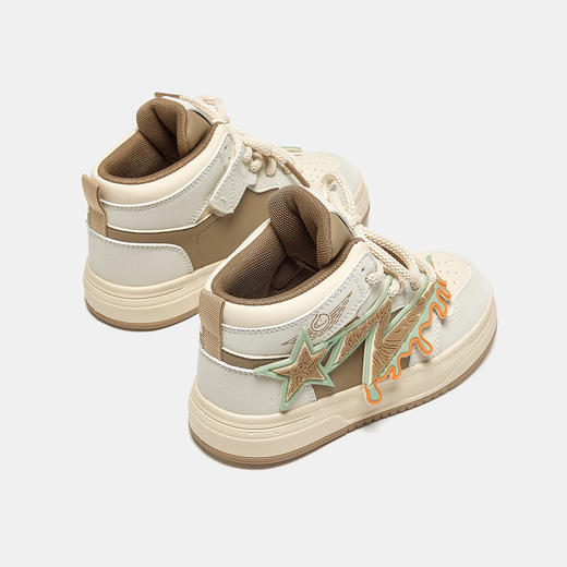 【ZY马骑顿】秋季女童时尚百搭高帮板鞋男童户外旅游亲子鞋 商品图12