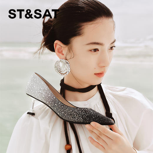 星期六渐变闪钻气质高跟鞋SSC3111104 商品图1