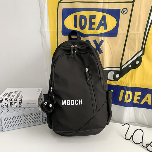 雀说 简约休闲潮流双肩包初中高中生学生书包0072 商品图3