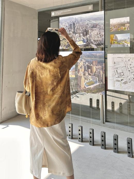 【包邮发顺丰】54742 洛诗琳夏季新款美拉德色系山水秘境真丝套头式衬衫 KDN0528 商品图3