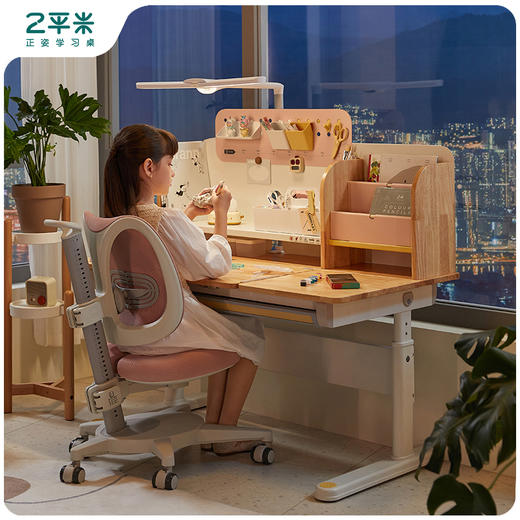 2平米进取3.1实木儿童学习桌椅套装 商品图0