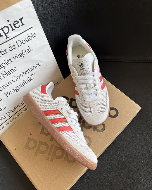 现货 THS 8.17-无 阿迪家 情侣款  Samba夏季复古休闲板鞋 透气网眼鞋 2色 QZ089 商品图7