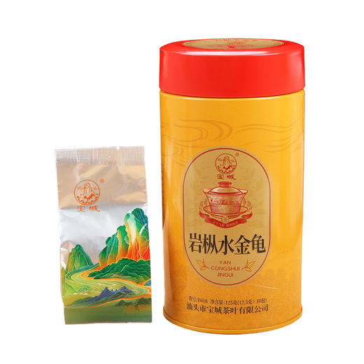 宝城岩枞水金龟茶叶4罐装共500克浓香型乌龙茶岩茶礼盒D418 商品图4