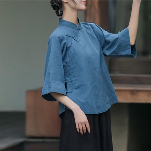 裁缝学苑AQ339苎麻唐装新中式斜襟茶服纸样女装盘扣上衣小衫服装打板 商品图5