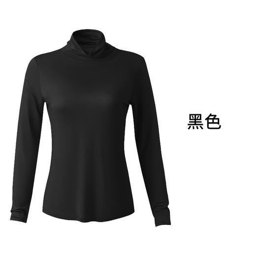 丁摩 早秋针织真丝高领打底衫女 长袖打底桑蚕丝T恤保暖上衣S321 商品图6