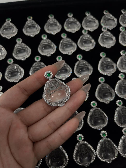 814-7 极品 顶绿 水沫玉小佛公【单吊坠】自留 神态炒鸡祥和 商品图4