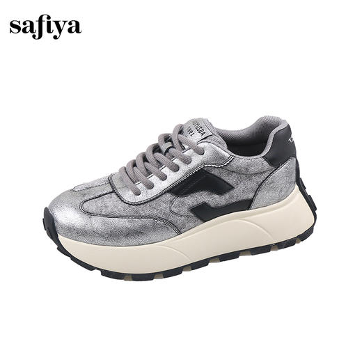Safiya/索菲娅2024秋 拼接百搭厚底轻便休闲系带阿甘鞋 SF43112433 商品图2