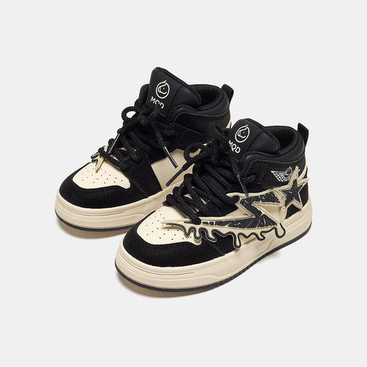 【ZY马骑顿】秋季女童时尚百搭高帮板鞋男童户外旅游亲子鞋 商品图1