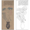 沈周花鸟工笔画白描底稿博古《瓶荷图》临摹勾线高清打印稿MD19 商品缩略图0