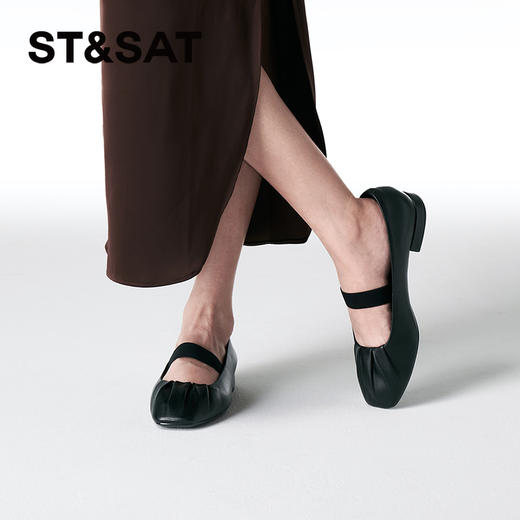 星期六简约褶皱风芭蕾玛丽珍SSC3111097 商品图3