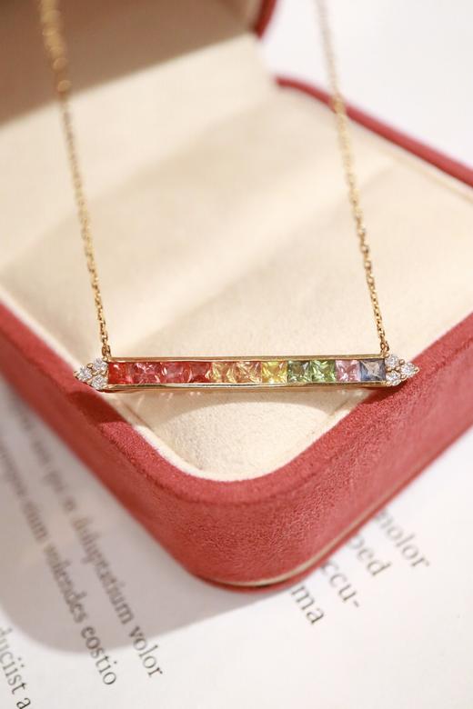 3.0ct 蓝宝石项链 商品图5