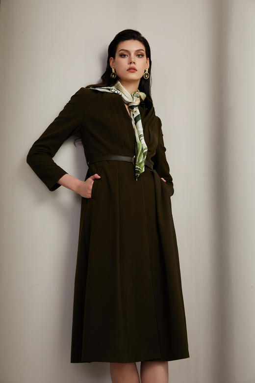 SAFICOO 知性气质 V领收腰 气质型风衣 商品图0