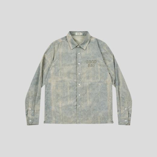 GOODBAI 粗体logo贴布绣翻领微廓长袖衬衫 商品图3