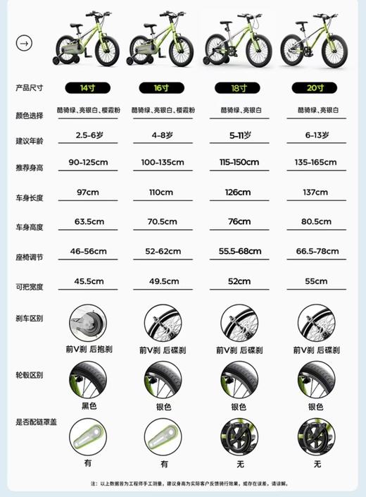 【页面领100元券】酷骑小飞侠儿童自行车F3超轻男女小孩中大童14/16/18/20寸 商品图3